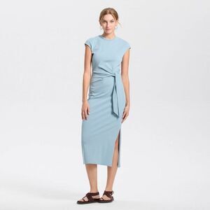 Universal Thread - Women's Short Sleeve Side Knot Maxi Bodycon Dress  Blue